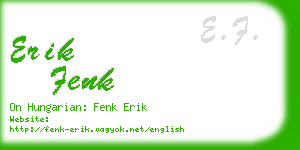 erik fenk business card